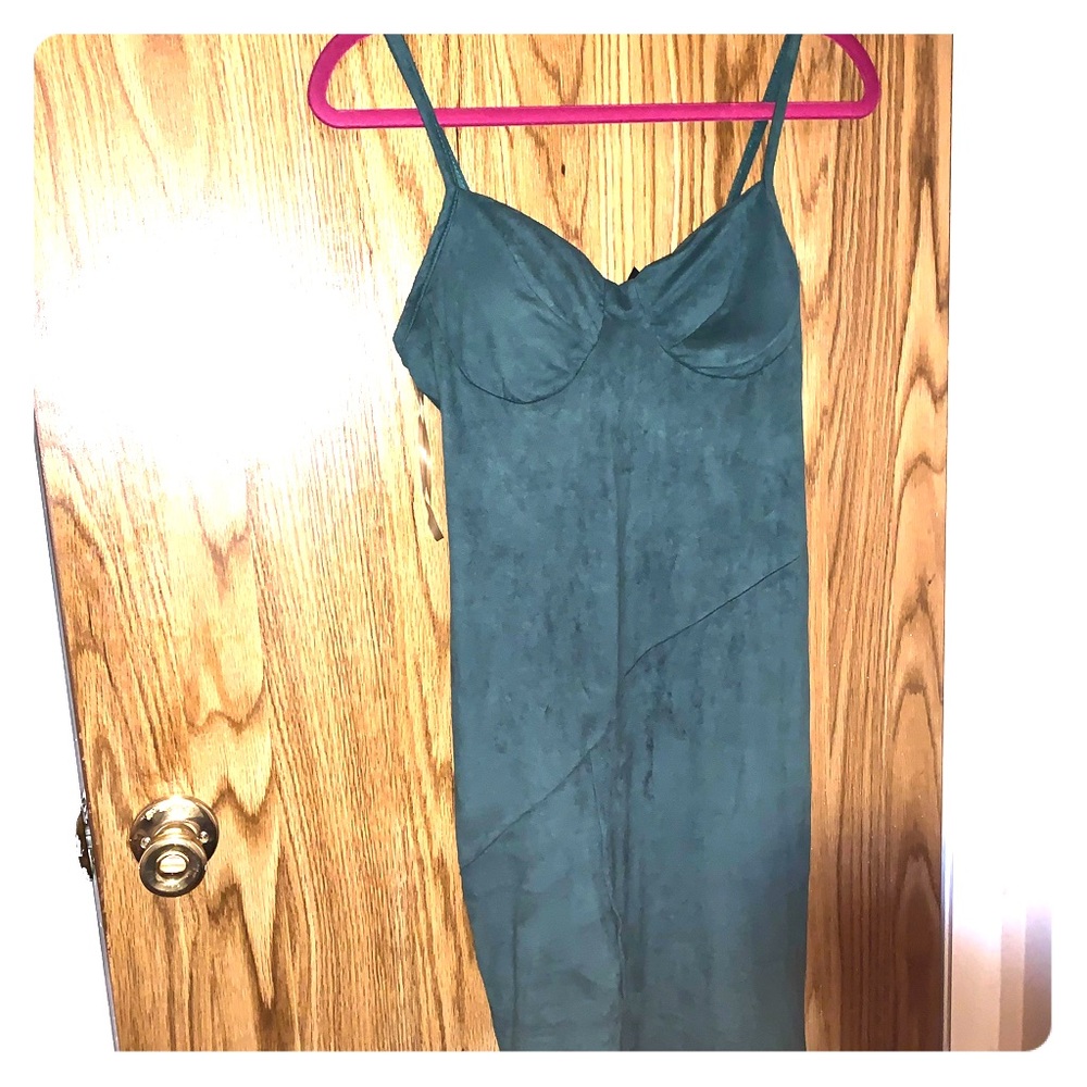 Beautiful green suede dress